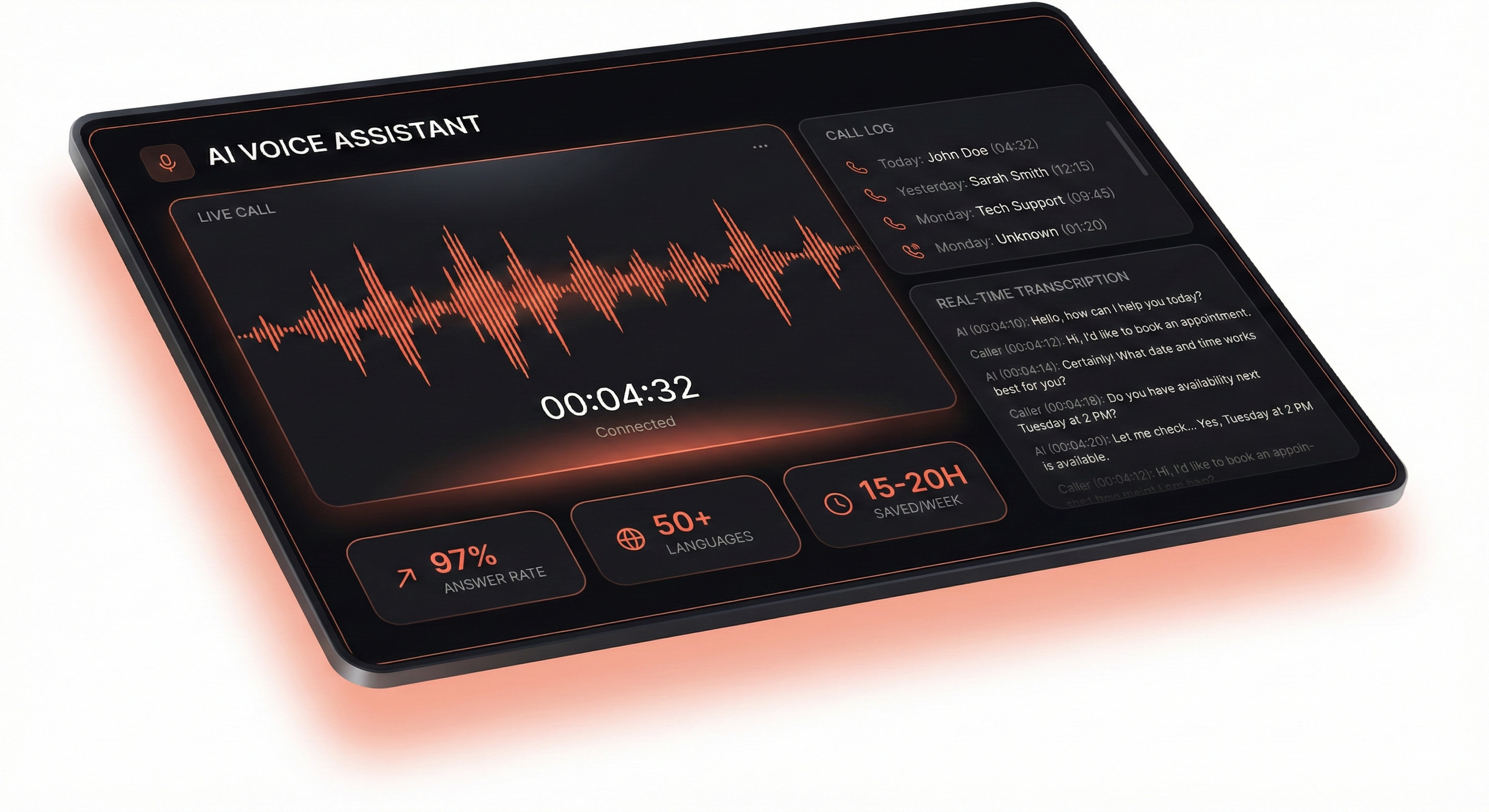 TimeMakers Voice dashboard